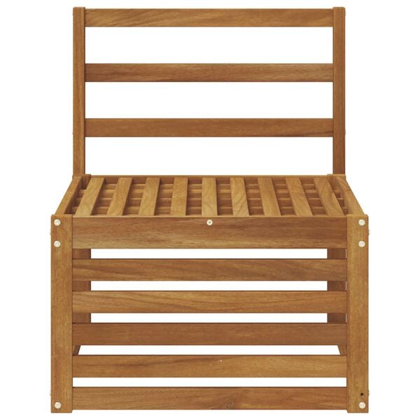 vidaXL Canapea Medie pentru Exterior Lemn Solid de Acacia natural