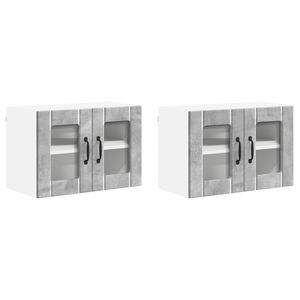 vidaXL Panou mașină de spălat vase Lucca 2 pcs Gri Beton