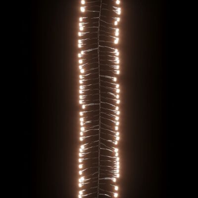 vidaXL Instalație tip cluster cu 400 LED-uri, alb cald, 7,4 m, PVC