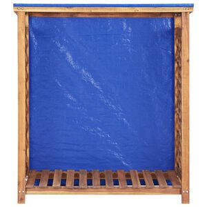 vidaXL Șopron de lemne, 105 x 38 x 115, lemn masiv de acacia