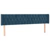 vidaXL Tăblie pat cu aripioare albastru &icirc;nchis 183x16x78/88 cm catifea