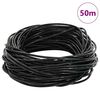 vidaXL Cord din Piele Negru &Oslash;2 mm x 50 m Piele
