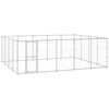 vidaXL Padoc pentru c&acirc;ini de exterior, 24,2 m&sup2;, oțel galvanizat