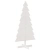 vidaXL Brad de Crăciun decorativ, alb, 150 cm, lemn de pin masiv