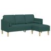 vidaXL Set de canapea 2 pcs Verde închis 173 x 131 x 67 cm țesătură