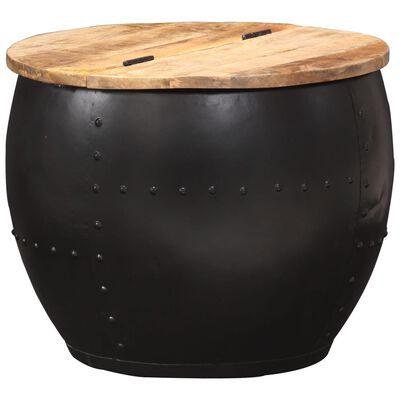 vidaXL Măsuță de cafea, 53 x 43 cm, lemn masiv de mango, rotund