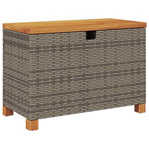 vidaXL Cutie depozitare grădină gri 80x40x48cm lemn acacia poliratan