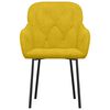 vidaXL Scaune de bucătărie, 2 buc., galben, catifea