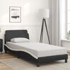 vidaXL Cadru de pat Dover negru și alb 90x190 cm piele artificială