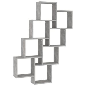 vidaXL Raft de perete cub, gri beton, 90x15x119 cm, PAL