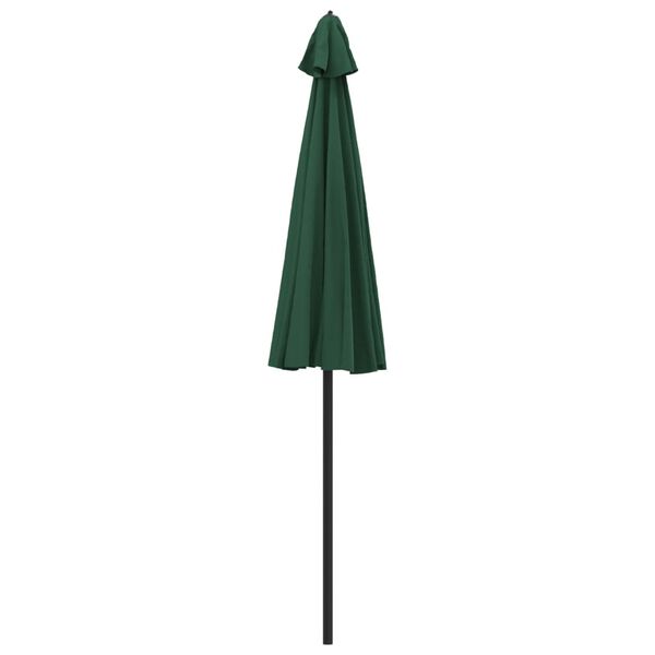 vidaXL Umbrelă de soare de exterior, st&acirc;lp aluminiu, verde, 270 cm