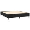 vidaXL Pat box spring cu saltea, negru, 180x200 cm, catifea