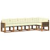 vidaXL Set de canapele de exterior 6 buc. Natural și Crem