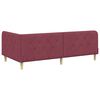 vidaXL Cadru de pat colțar cu headboard Roșu Vin 90 x 190 cm țesătură