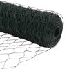 vidaXL Gard hexagonal Verde 0.6 x 25 m Oțel