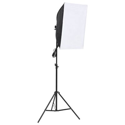 vidaXL Set studio foto cu lampă softbox, fundal și reflector