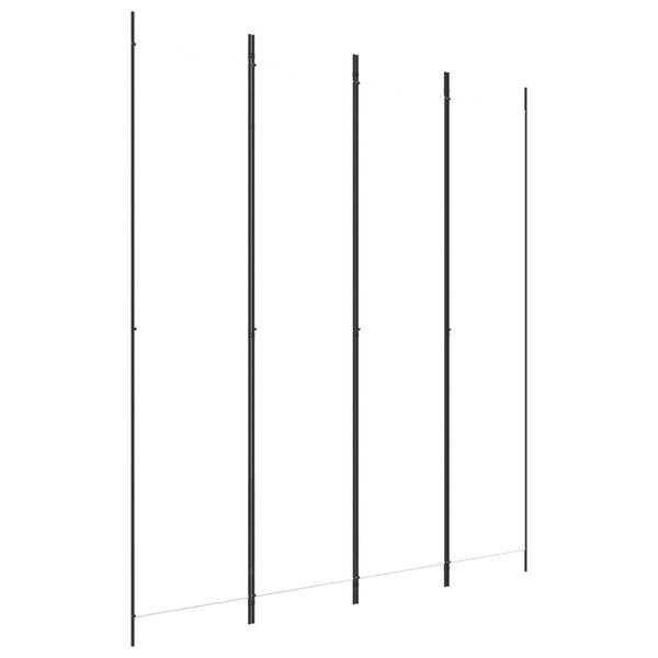 vidaXL Paravan de cameră cu 4 panouri, alb, 200x220 cm, textil