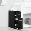 vidaXL Set de mobilier pentru baie Stejar Negru 22 x 44 x 61.5 cm