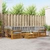 vidaXL Set de canapele de exterior 7 pcs Gri natural și deschis