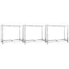 vidaXL Rafturi anvelope 2 niveluri 3 buc. argintiu 110x40x110 cm oțel