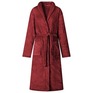 vidaXL Robe fără glugă Roșu Bordeaux m Flanelă