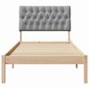 vidaXL Cadru de pat cu tăblie tapițată cu headboard Maro 90 x 190 cm