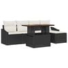 vidaXL Set de canapele pentru grădină 6 buc. Negru și Crem