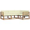 vidaXL Set de canapele de exterior 4 buc. Natural și Crem
