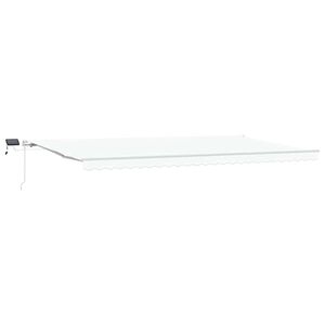 vidaXL Copertină retractabilă Alb 600 &times; 300 cm Țesătură și Aluminiu