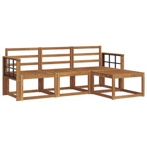 vidaXL Set de canapele de exterior 4 pcs natural