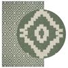 vidaXL Covor de zonă Natural și verde 160 x 230 cm PET