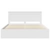 vidaXL Cadru de pat cu headboard Alb 180 x 200 cm Lemn de pin masiv