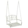 vidaXL Bancă swinging Oțel 71,5 x 59 x 55 cm Alb Antic