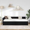 vidaXL Cadru de pat colțar cu headboard Negru 90 cm x 190 cm Catifea