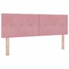 vidaXL Pat cu arcuri cu saltea cu headboard Roz 140 x 190 cm Catifea