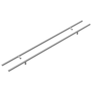 vidaXL M&acirc;ner pentru Dulap 2 pcs Argintiu 700mm Oţel inoxidabil