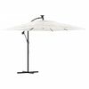 vidaXL Umbrelă soare de grădină st&acirc;lp din oțel, alb 246x246x230cm