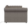 vidaXL Pat de zi cu saltea, gri taupe, 90x200 cm, textil, USB