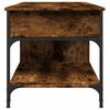 vidaXL Măsuță de cafea stejar fumuriu 100x50x50cm lemn prelucrat/metal