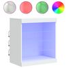 vidaXL Servantă cu lumini LED, alb, 60,5x37x67 cm