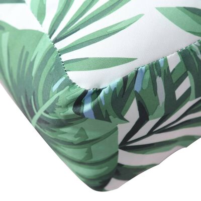 vidaXL Pernă de paleți, imprimeu frunze, 50x50x12 cm, material textil