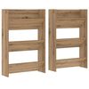 vidaXL Dulap pentru pantofi 2 pcs Stejar Artizanal 60 x 18 x 90 cm