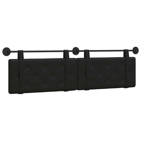 vidaXL Cap de pat suspendat Negru 190 x 55 x 5 cm Piele artificială