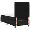 vidaXL Pat cu arcuri cu saltea cu headboard Negru 80 x 200 cm țesătură