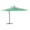 vidaXL Umbrelă soare de grădină cu st&acirc;lp din oțel verde 290x290x238 cm