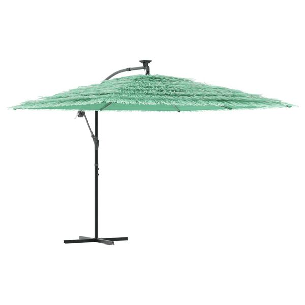 vidaXL Umbrelă soare de grădină cu st&acirc;lp din oțel verde 290x290x238 cm