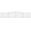 vidaXL Coșuri gabion arcuite 2 buc, 400x50x60/80 cm, fier galvanizat