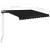 vidaXL Copertină retractabilă manual cu LED, antracit, 300x250 cm