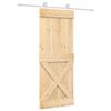 vidaXL Ușă glisantă 80 x 210 cm Lemn de Pin Solid (Nefinisat)