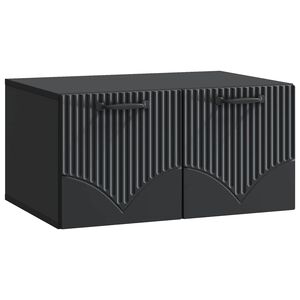 vidaXL Oglindă TV montată pe perete Pe perete Negru 59,5 x 41 x 30 cm